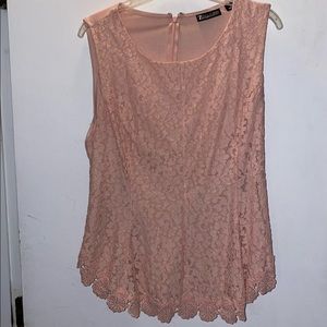 NYCo Baby Pink Lace Top - L